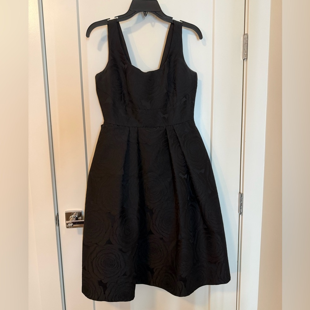 EUC Tonal Black Rose Print Cocktail Dress - Size 4